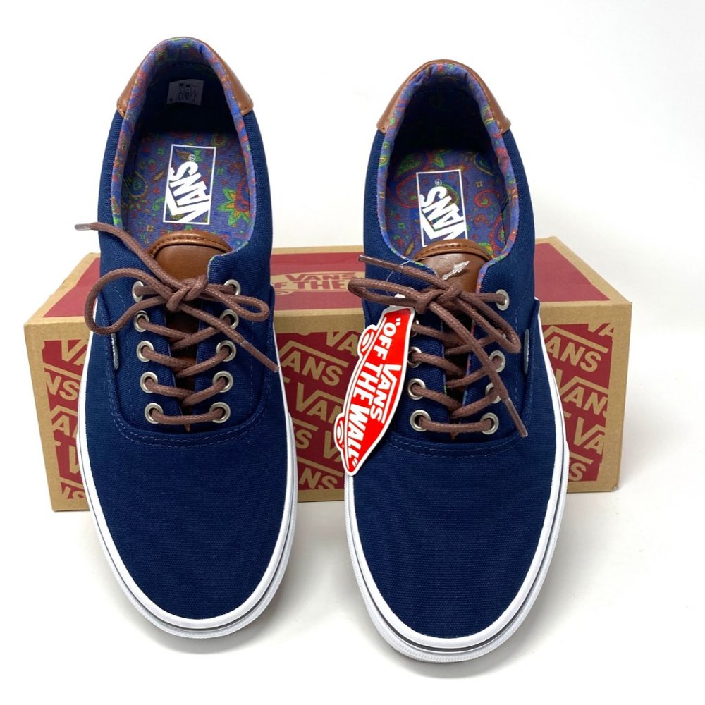 Vans Shoes Men's Size Era 59 C&L Dress Blue Canvas Skate Low Top VN000UC6DCU - Picture 4 of 11